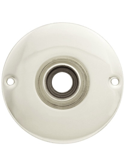 3 inch Wrought Brass Rosette in Polished Nickel.